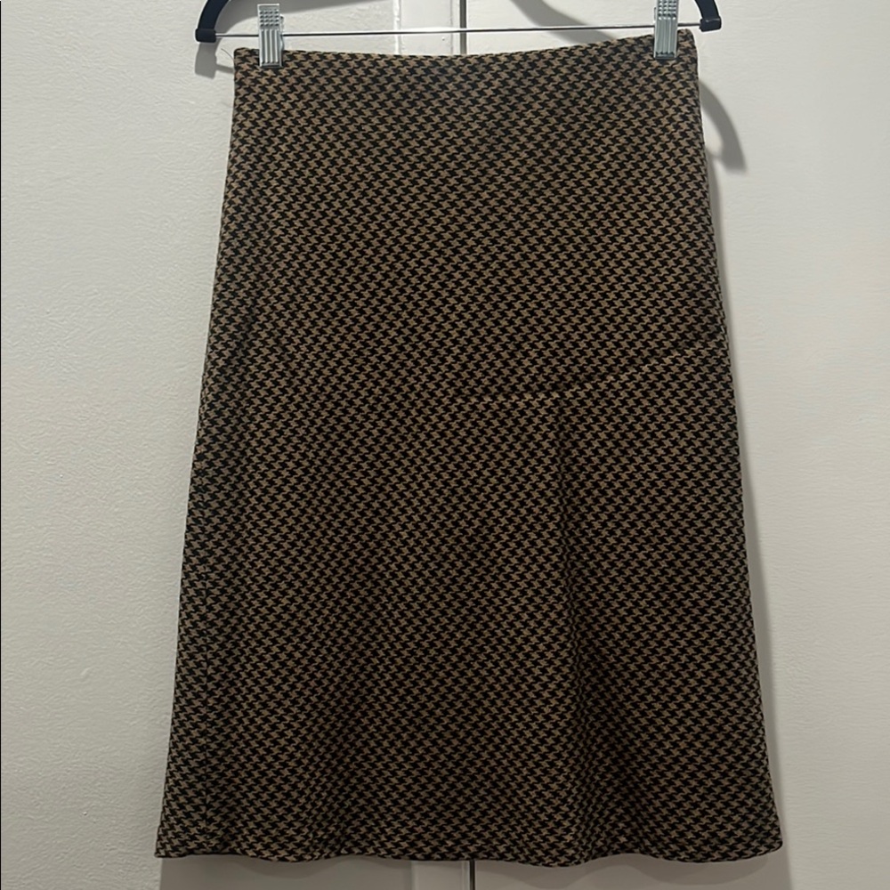 Brown Checkered Skirt